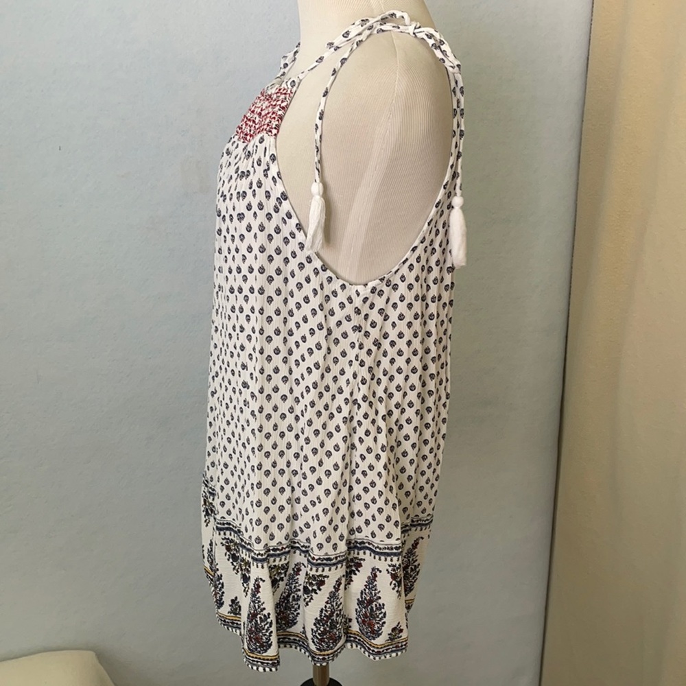 Old Navy Floral Tie Shoulder Strap Ruched TankTop - Picture 10 of 11